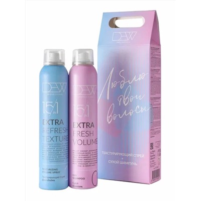 DEW Professional Набор для волос: Текстурирующий спрей + Сухой шампунь, 200 мл x 2 27962