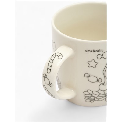 Роспись кружки и шара красками «Лошадки», 300 мл