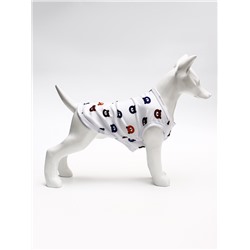 Футболка для животных «Мишка», M (ДС 30, ОГ 42 см), белая