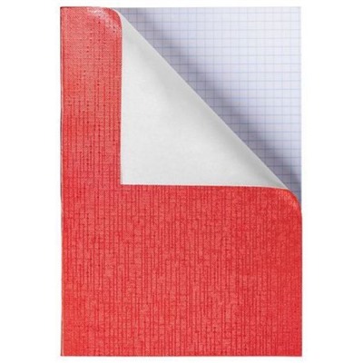 Тетрадь А4  96л клетка "Бумвинил МЕТАЛЛИК Красная" (061766) Хатбер