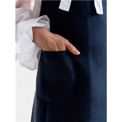 Фартук Этель Minimalist design 60×70 см, цвет синий, 100% лен 415 г/м²