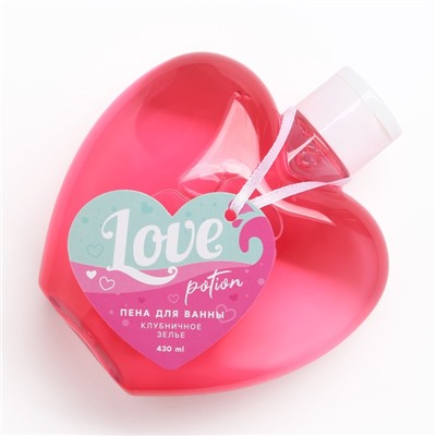 Пена для ванны Love potion, 430 мл, аромат клубничного зелья, Чистое счастье