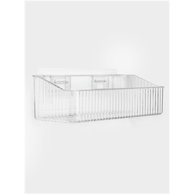 Полка для ванной настенная, прозрачная