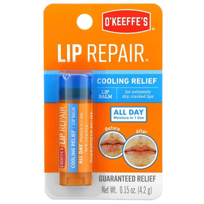 O'Keeffe's, Lip Repair, Cooling Relief, Lip Balm, 0.15 oz (4.2 g)