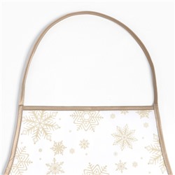Фартук Доляна Снежинки золотые 70×80 см, 100% п/э