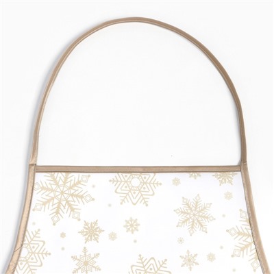 Фартук Доляна Снежинки золотые 70×80 см, 100% п/э