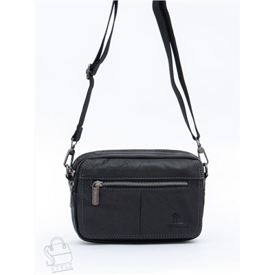 Сумка мужская кожаная 8615S black Fuzhiniao