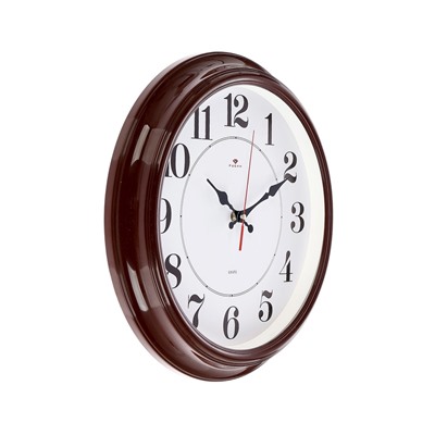 УЦЕНКА Часы настенные интерьерные «Рубин», бесшумные, d=35 см, коричневые