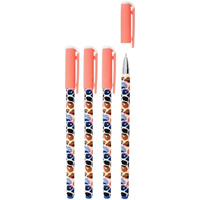 Ручка шариковая масляная 0.5мм "WILD PRINT SLIM SOFT" синяя LXOPSS-VP1 LOREX