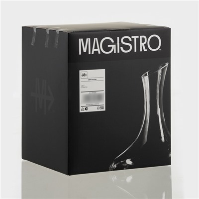 Декантер Magistro, 1.8 л, 20×25 см, стекло, прозрачный