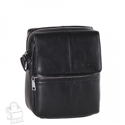 Сумка мужская кожаная 2082BSH black Heanbag