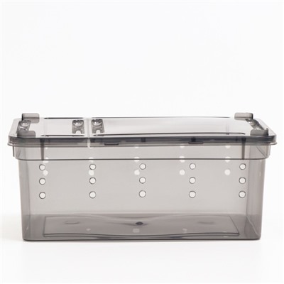 Переноска - отсадник для рептилий, 19×12.5×7.5 см, чёрная