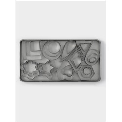 Формы для печенья Доляна «Ассорти», набор 30 шт., в кейсе, нержавеющая сталь, серебристые