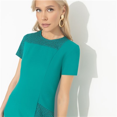 Платье-футляр из трикотажа, Шлейф юности (green)