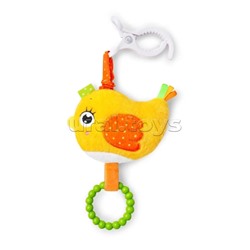 Игрушка мягконабивная подвеска с эффектом вибрации (Птичка)