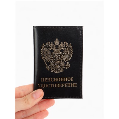 Обложка для пенсионного удостоверения, цвет чёрный