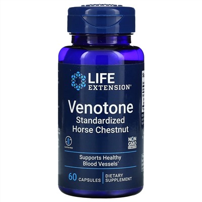 Life Extension, Venotone, стандартизированный экстракт конского каштана, 60 капсул