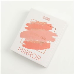 Зеркало декоративное, с увеличением х2, двустороннее, 12.5×19.5 см, (8.8×12.2 см), чёрное