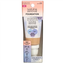 Physicians Formula, Natural Defense Foundation, SPF 30, Light to Medium, 1 fl oz (30 ml)