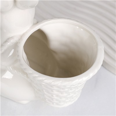 Фигурка Кролик кашпо 20 см / YZ19307 /уп 36/ фарфор