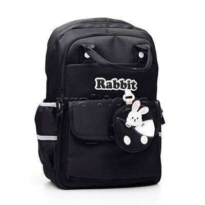 Рюкзак "Rabbit" подростковый 39x27x17 см (15 л) вес 500 г, высококачественный нейлон, двойные ручки, уплотненная спинка и уплотненные лямки, 2 отделения на молнии, 1 передний карман на молнии, 1 передний карман на липучке, кошелек на молнии, внутри уплотн