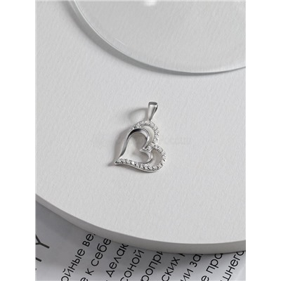 Подвеска из серебра с фианитами родированная 925 пробы 403012-488р