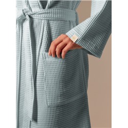 Халат вафельный женский SL HOME: Basic "Аззура", размер M, 100% хлопок, 300 г/м2