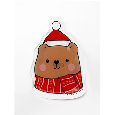 Тарелка новогодняя плоская «Медведь», 13.8×20.5 см