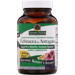 Nature's Answer, Эхинацея и астрагал, 1425 мг, 90 вегетарианских капсул