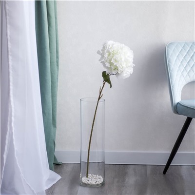 Цветок искусственный Гортензия 85 см d 25 см белая / A34 /уп 100/400/