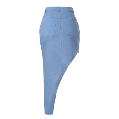 Юбка миди асимметричная женская MIST: Denim размер 42, синяя