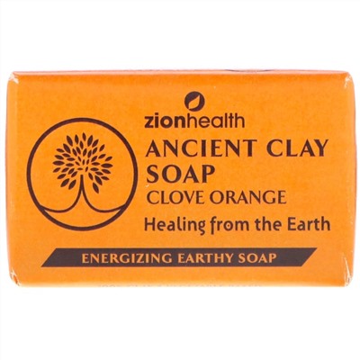 Zion Health, Древнее глиняное мыло, гвоздика и апельсин, 6 унц. (170 г)