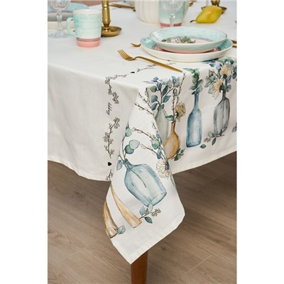 Скатерть «Этель» Flower mood, 146×110 см, 100% хлопок, репс 210 г/м²
