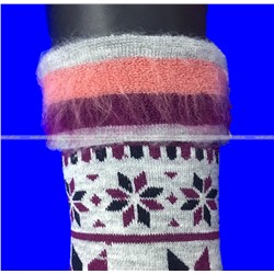 5 ПАР - Термоноски женские высокие (гольфы) внутри махра с начесом из шерсти мериноса ЖЗ-21