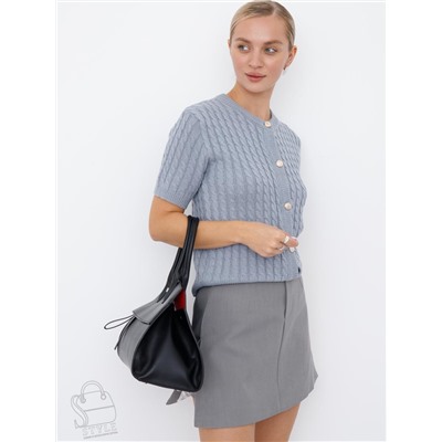 Сумка женская кожаная 1049M black Polina&Eiterou