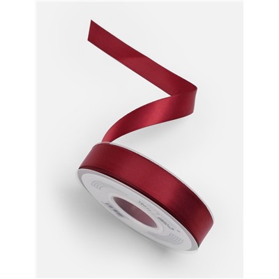 Лента атласная TEIRA, двухсторонняя, 20 мм, 25±1 м, бордовая №0789