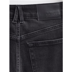Mom Fit CONTE CON-664 Джинсы mom с эффектом потертости и застежкой на две пуговицы