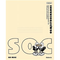 Тетрадь 48л "Приключения чайки" по обществознанию (094667) 36038, справ.матер., с пластик.обл. Хатбер