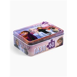 Пазл в металлической коробке «Холодное сердце», 60 деталей