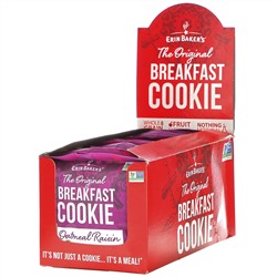 Erin Baker's, The Original Breakfast Cookie, Oatmeal Raisin, 12 Cookies,  3 oz (85 g) Each