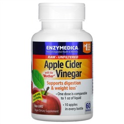 Enzymedica, яблочный уксус, 60 капсул