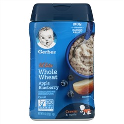 Gerber, Lil 'Bits, цельнозерновые хлопья, для малышей от 8 месяцев, яблоко и черника, 227 г (8 унций)