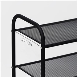 Обувница металлическая LaDо́m, 4 яруса, 60×27×64 см, чёрная