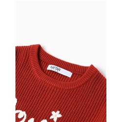 Джемпер детский KAFTAN Love, размер 30 (98-104 см), красный