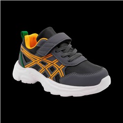 Кроссовки А877-3 серо оранжевые