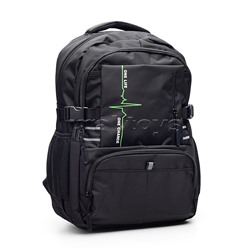 Рюкзак "Street Style" подростковый 48x31x17 см (25 л) 700 г, влагостойкий нейлон, 2 отделения на молнии, одно с уплотненным отделением для ноутбука до 17 дюймов и книг, 2 передних кармана на молнии, уплотненная спинка и уплотненные лямки, багажная лента,
