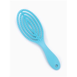 Расчёска массажная, для сушки волос, 7.5×23.5 см, цвет голубой