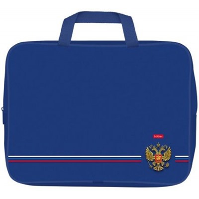 Папка А4 на молнии с ручками 35х26,5х4 см "Я люблю Россию" ткань (084725) 31081 Хатбер