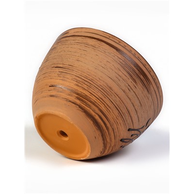 Горшок для цветов «Восток», 1.65 л, d=17 см, h=13 см, керамика, с поддоном, коричневый