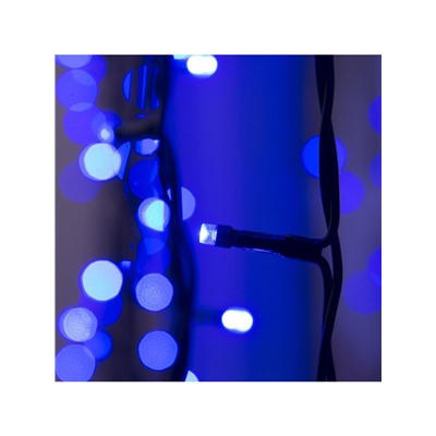 Гирлянда «Занавес» 2×3 м, IP44, УМС, тёмная нить, 760 LED, свечение синее, 220 В
